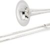 Jean Paul TB-400 Trombón Tenor Recto Intermedio con Estuche y Boquilla 12C, Instrumento Musical de Latón - Plata