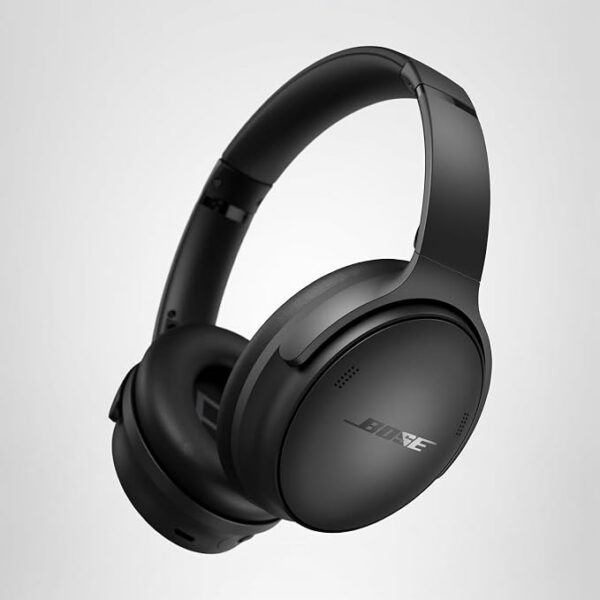 Bose QuietComfort Auriculares - Auriculares inalámbricos Bluetooth, cancelación activa de ruido supraaurales y micrófono, carga USB-C, graves profundos, hasta 24 horas de tiempo de reproducción, negro