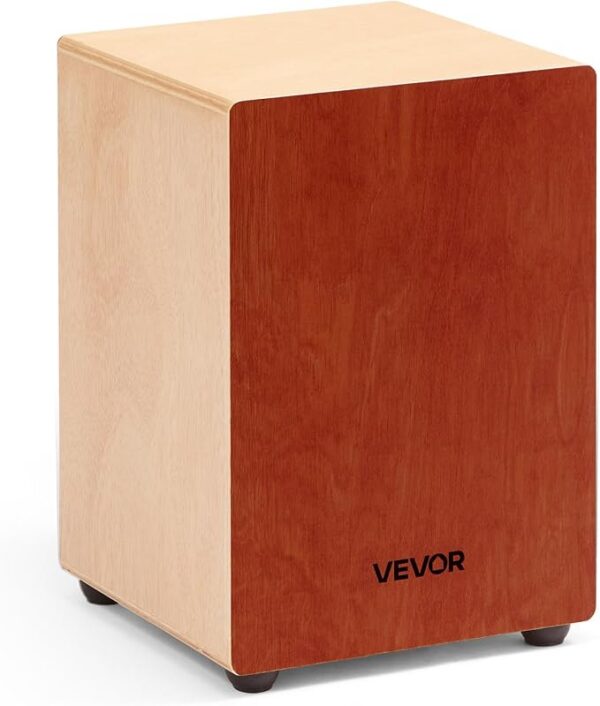 VEVOR Cajon  de percusión de madera ligera de abedul  para principiantes y profesionales, 12 x 12 x 17 pulgadas