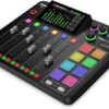 Rode RODECaster Pro II - Consola de estudio de producción de audio integrada, paquete con 2 brazos de transmisión, 4 micrófonos de audio de torniquete, auriculares, soporte de micrófono, cable XLR, tarjeta SD de 64 GB