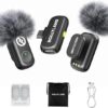 Micrófono inalámbrico Hollyland Lark A1 para iPhone 17/16/15 y Android, 48kHz/24-bit, cancelación inteligente de ruido de 3 niveles, micrófono mini magnético para YouTube, Podcast, Vlogging (Negro