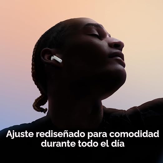 61+j1KwB5uL._AC_SX522_ Apple AirPods 4 auriculares inalámbricos, auriculares Bluetooth, audio espacial personalizado, resistente al sudor y al agua, estuche de carga USB-C, chip H2, hasta 30 horas de duración de batería