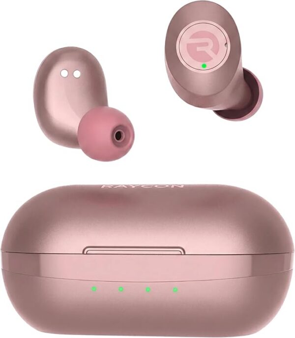 Auriculares inalámbricos Raycon E25 con Bluetooth y micrófono para uso diario, auriculares Bluetooth intrauditivos con sonido estéreo, 24 horas de reproducción, realmente inalámbricos, azul mate