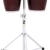 Latin Percussion LP Jr Wood Conga Set - Rojo Vino/Cromo
