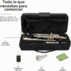 ean Paul TR-430 Trompeta Intermedia en Si♭ - Latón Lacado con Tudel de Latón Rosa