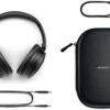 Bose QuietComfort Auriculares - Auriculares inalámbricos Bluetooth, cancelación activa de ruido supraaurales y micrófono, carga USB-C, graves profundos, hasta 24 horas de tiempo de reproducción, negro
