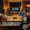 Movo Paquete de equipos de podcast para 4 personas - Interfaz de audio USB de 4 canales, 4 micrófonos dinámicos CastMic, 4 brazos Boom - Kit completo de grabación