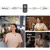 Micrófono inalámbrico Hollyland Lark A1 para iPhone 17/16/15 y Android, 48kHz/24-bit, cancelación inteligente de ruido de 3 niveles, micrófono mini magnético para YouTube, Podcast, Vlogging (Negro