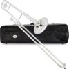 Jean Paul TB-400 Trombón Tenor Recto Intermedio con Estuche y Boquilla 12C, Instrumento Musical de Latón - Plata