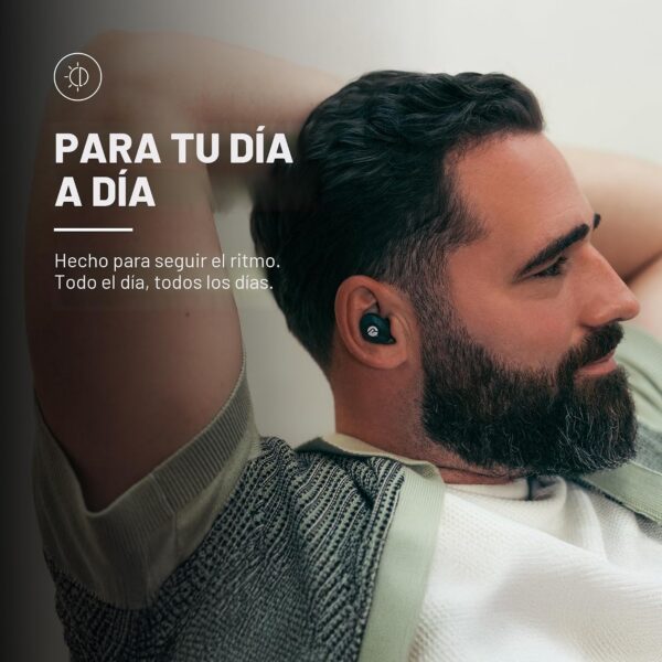 Auriculares inalámbricos Raycon E25 con Bluetooth y micrófono para uso diario, auriculares Bluetooth intrauditivos con sonido estéreo, 24 horas de reproducción, realmente inalámbricos, azul mate
