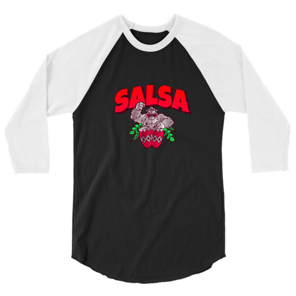 unisex-34-sleeve-raglan-shirt-black-white-front-6a9e4a6fb27ce.jpg Camiseta 3/4 Congo Bongo