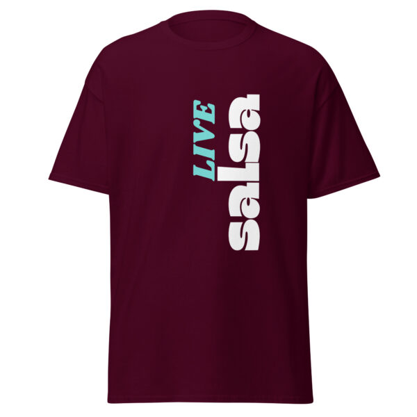 unisex-classic-tee-maroon-front-6a9e40152364b.jpg Salsa Live