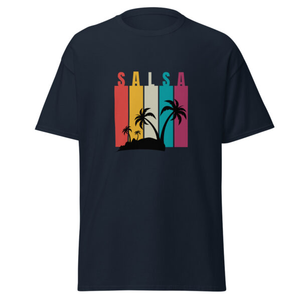 unisex-classic-tee-navy-front-6a9e3f352bc46.jpg Salsa Paraiso